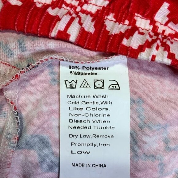 Christmas Crop Top Holiday Tee Blouse Shirt Long Sleeve Stretchy Red White 1XL - Picture 9 of 16